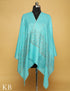 Aqua Sozni Embroidered Pure Pashmina Stole - Kashmir Box