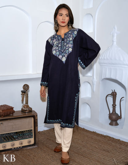 Rang-e-Khizan Navy Blue Posy Aari Phiran