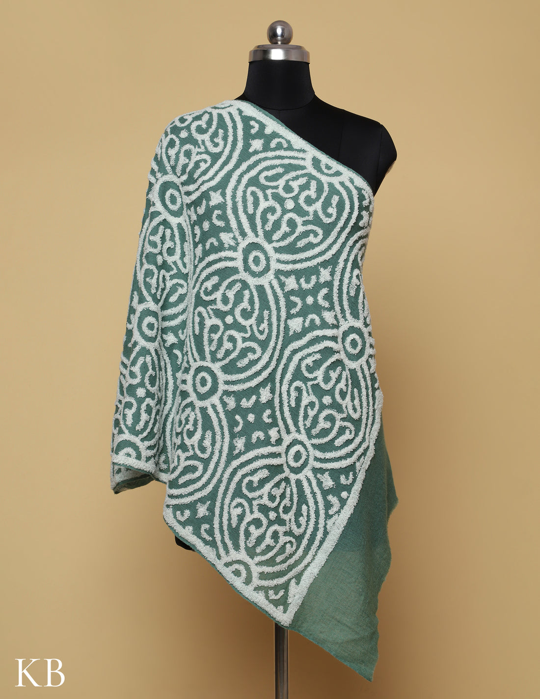 Grass Green Towel Stole - Kashmir Box