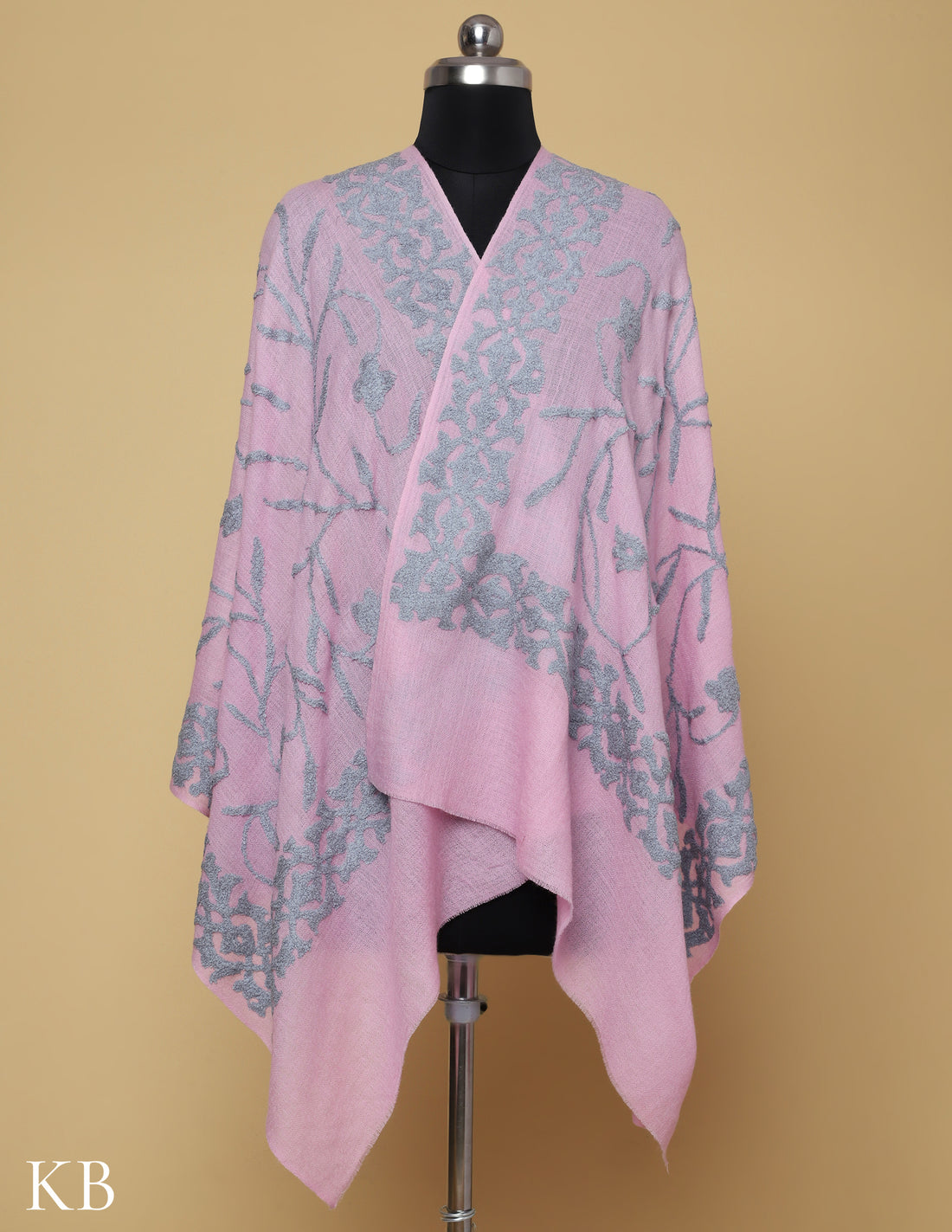 Chalk Pink Towel Stole - Kashmir Box