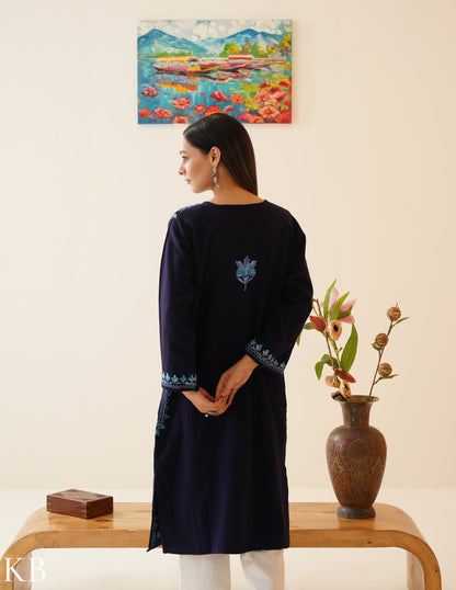 Rang-e-Khizan Navy Blue Posy Aari Phiran