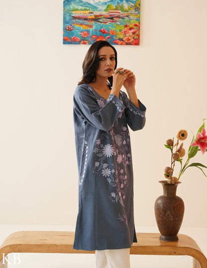 Rang-e-Khizan Kashmir Blue Aari Phiran