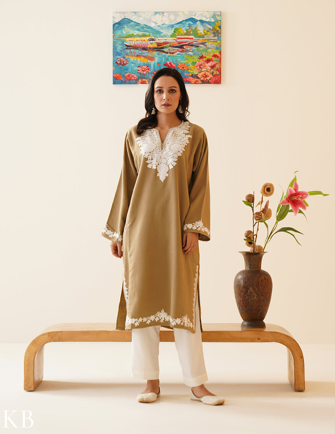 Rang-e-Khizan Classic Beaver Brown Aari Phiran