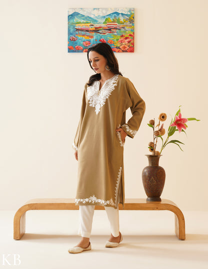 Rang-e-Khizan Classic Beaver Brown Aari Phiran