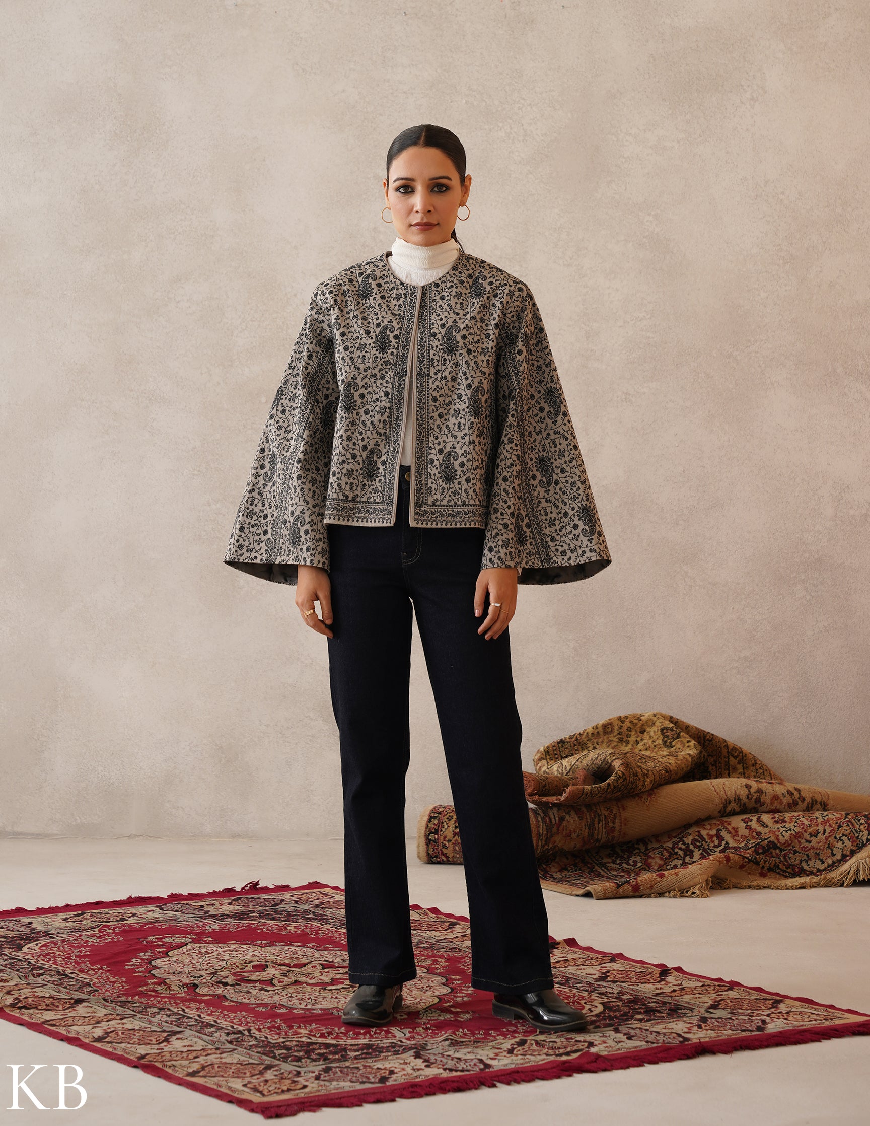 Buy oneline Embroidered Cashmere Jackets at best price in India. KashmirBox