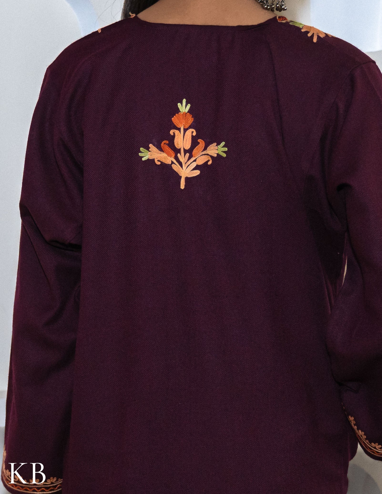 Rang-e-Khizan Deep Plum Aari Phiran