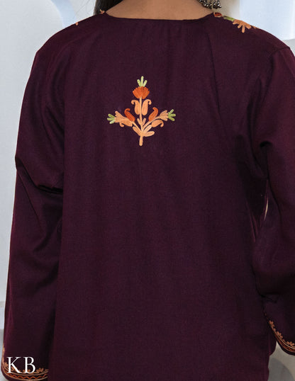 Rang-e-Khizan Deep Plum Aari Phiran