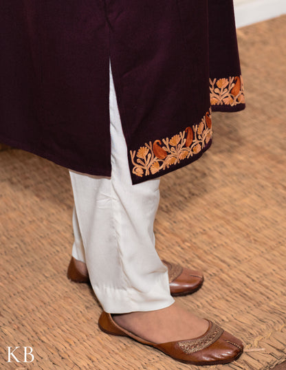 Rang-e-Khizan Deep Plum Aari Phiran