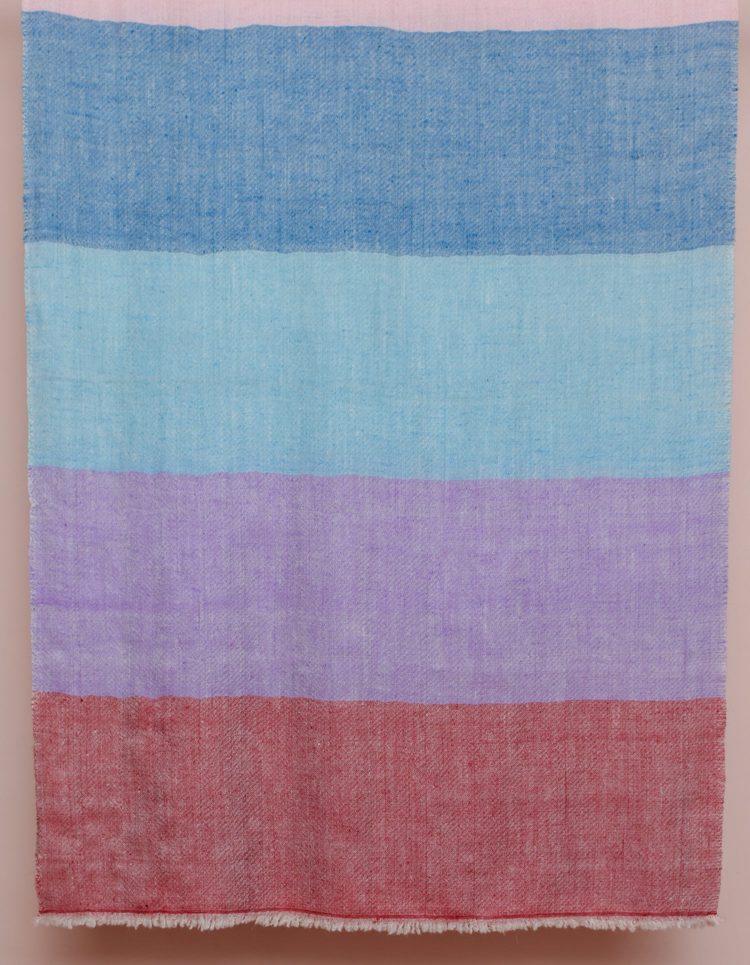 Multicolour Handwoven Broad Striped Cashmere Pashmina Stole