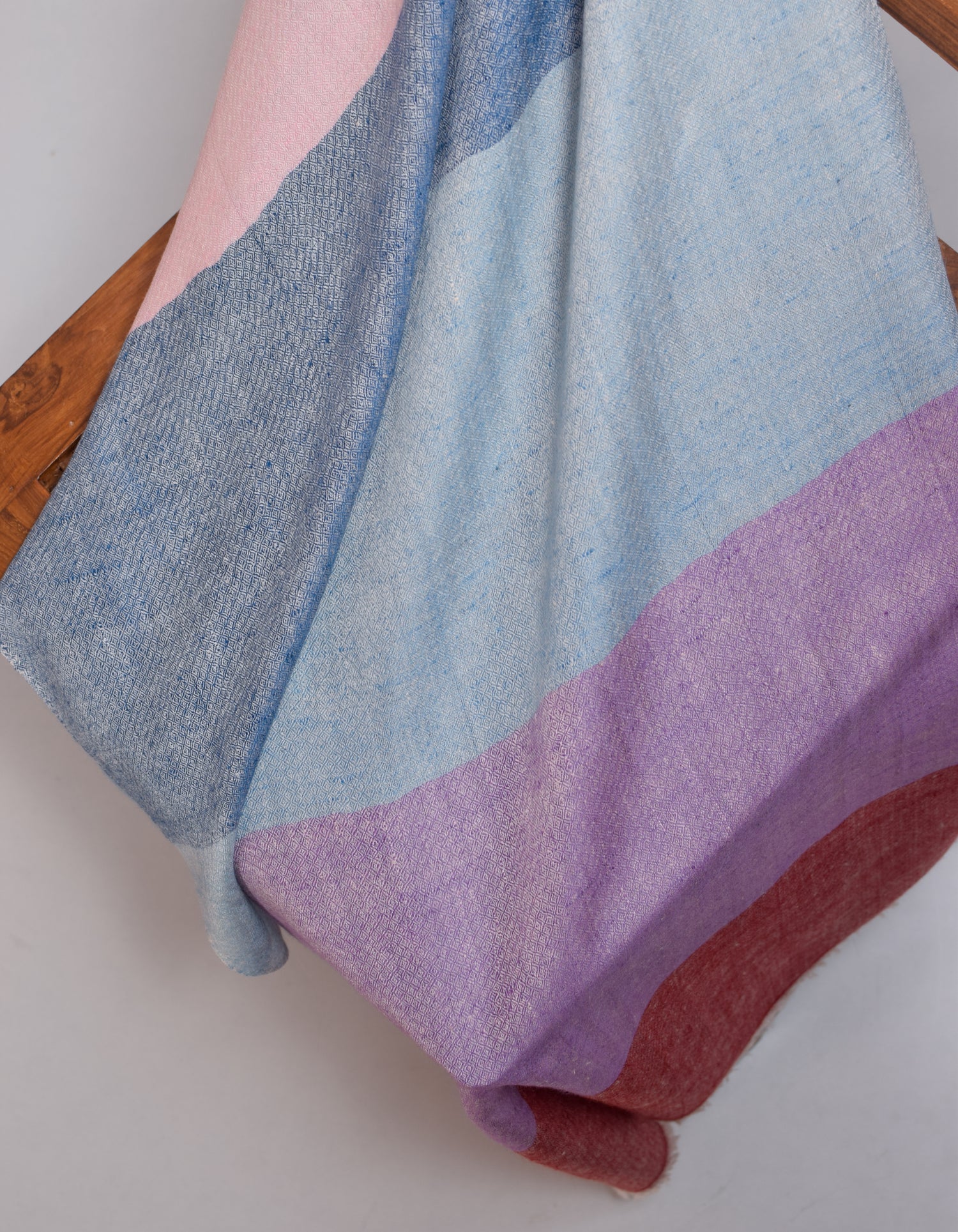 Multicolour Handwoven Broad Striped Cashmere Pashmina Stole