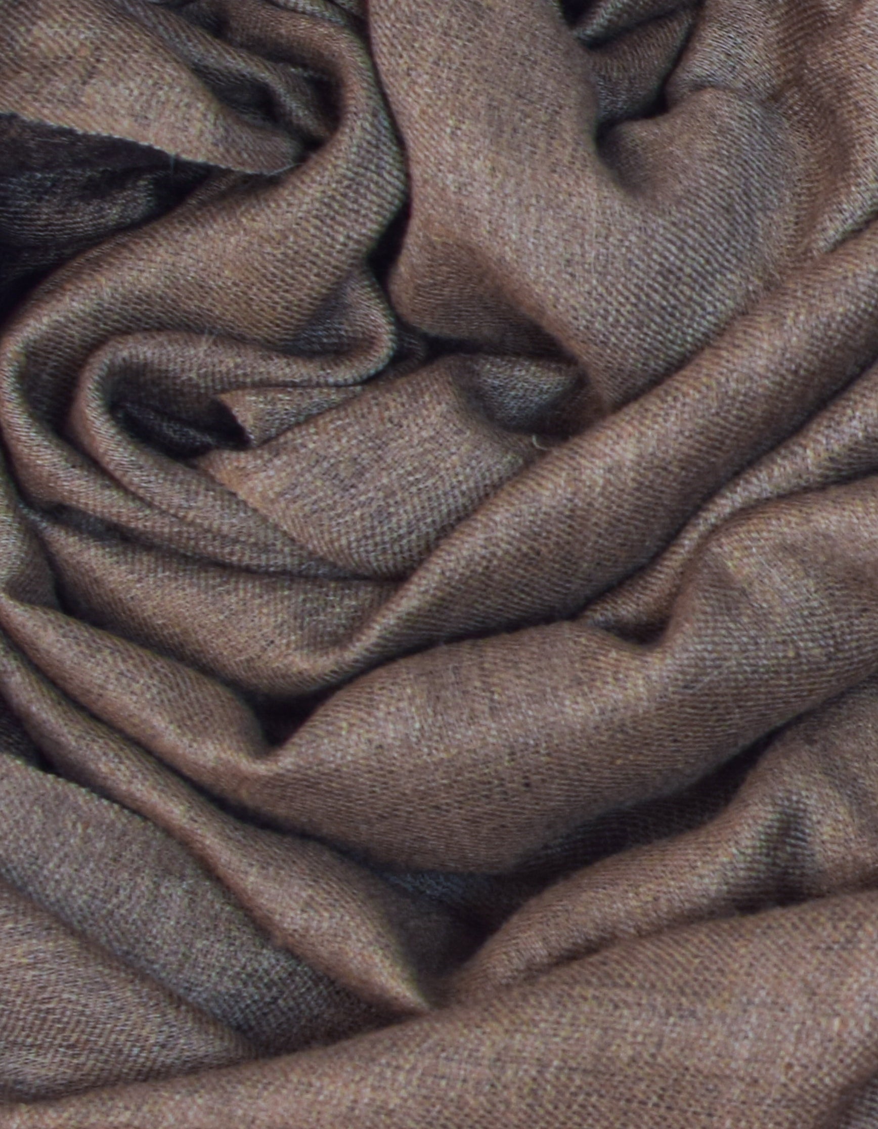 Grey-Olive Black Handwoven Reversible Cashmere Pashmina Stole