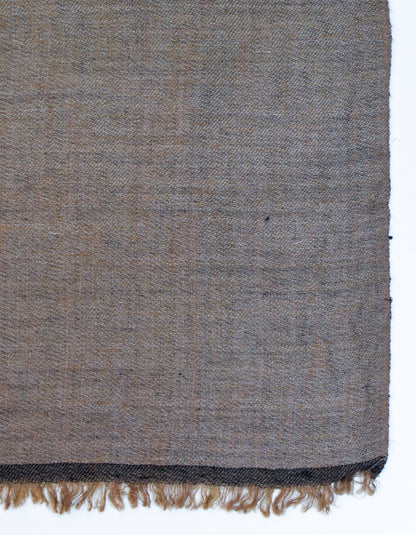 Grey-Olive Black Handwoven Reversible Cashmere Pashmina Stole