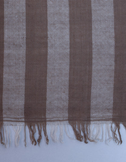 Modern Olive Mulberry Check Handwoven Sozni Embroidered Cashmere Pashmina Stole