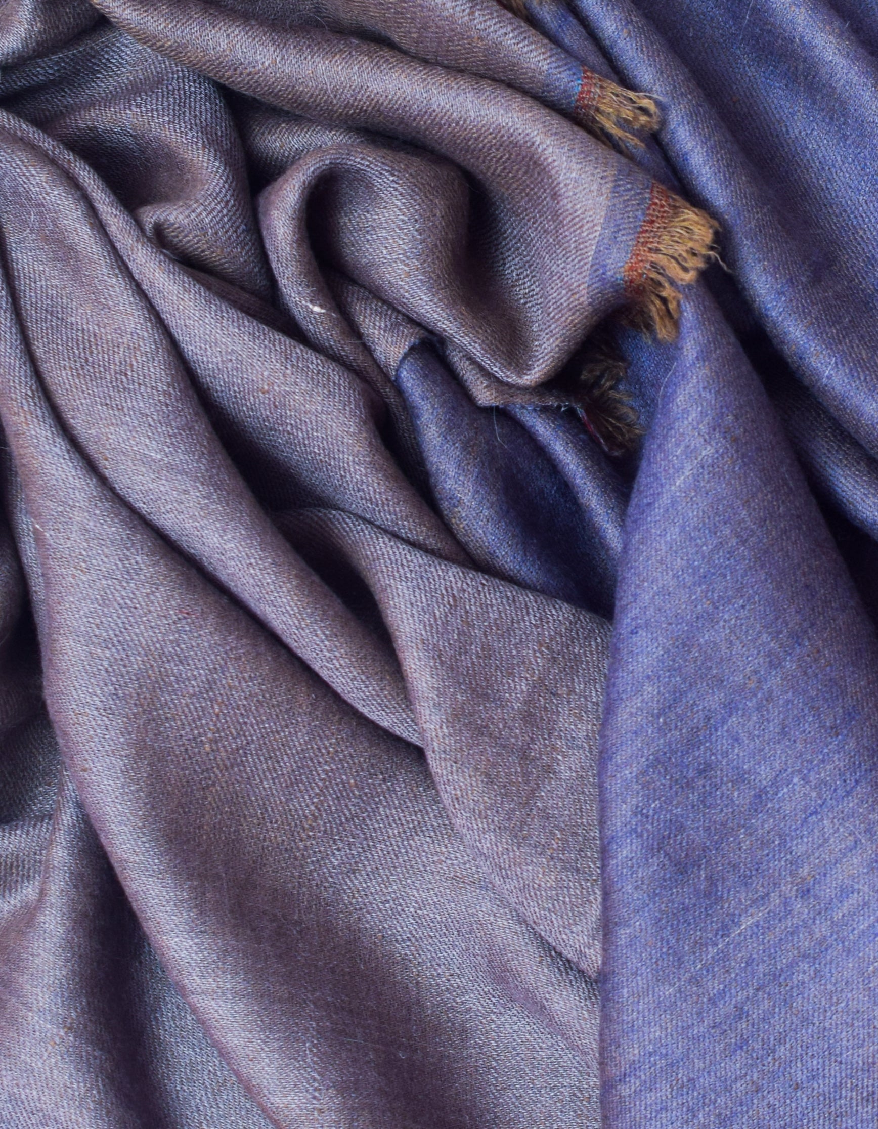 Kashmir-Blue Grey Handwoven Reversible Cashmere Pashmina Stole