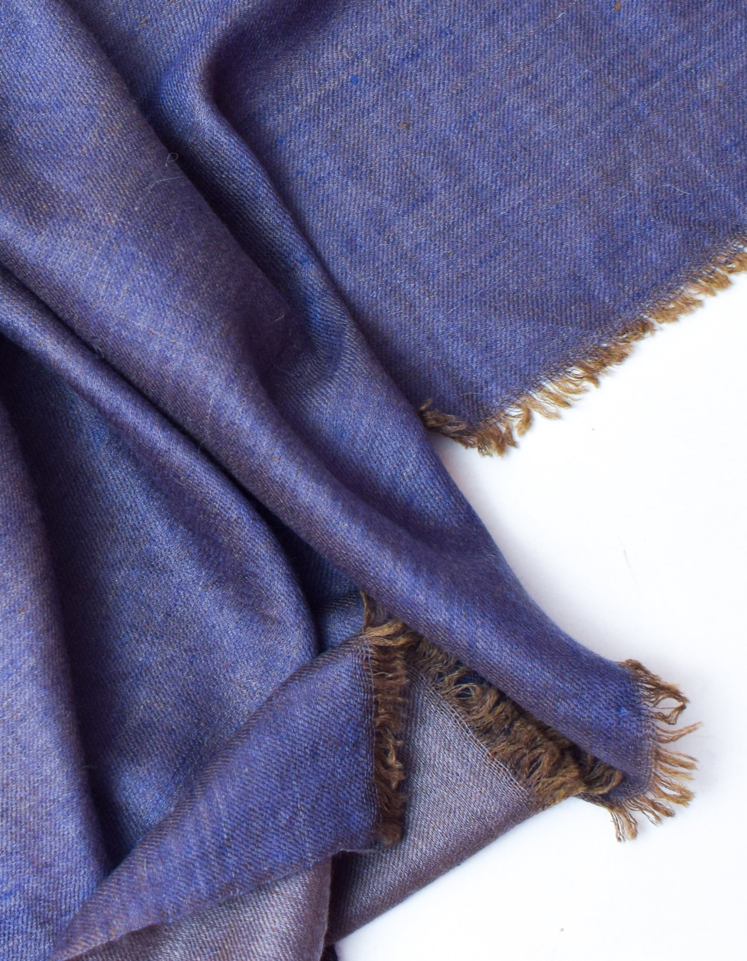 Kashmir-Blue Grey Handwoven Reversible Cashmere Pashmina Stole