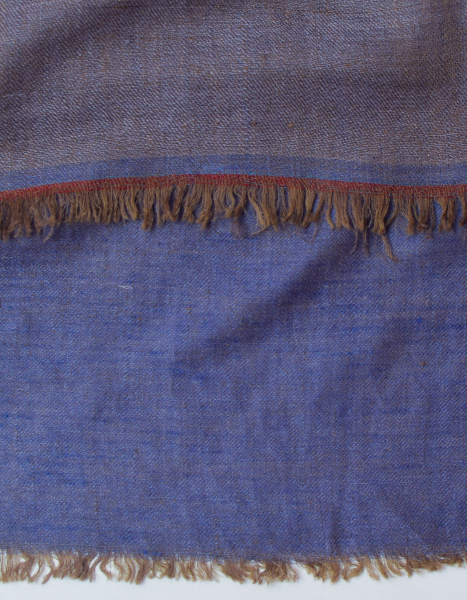 Kashmir-Blue Grey Handwoven Reversible Cashmere Pashmina Stole