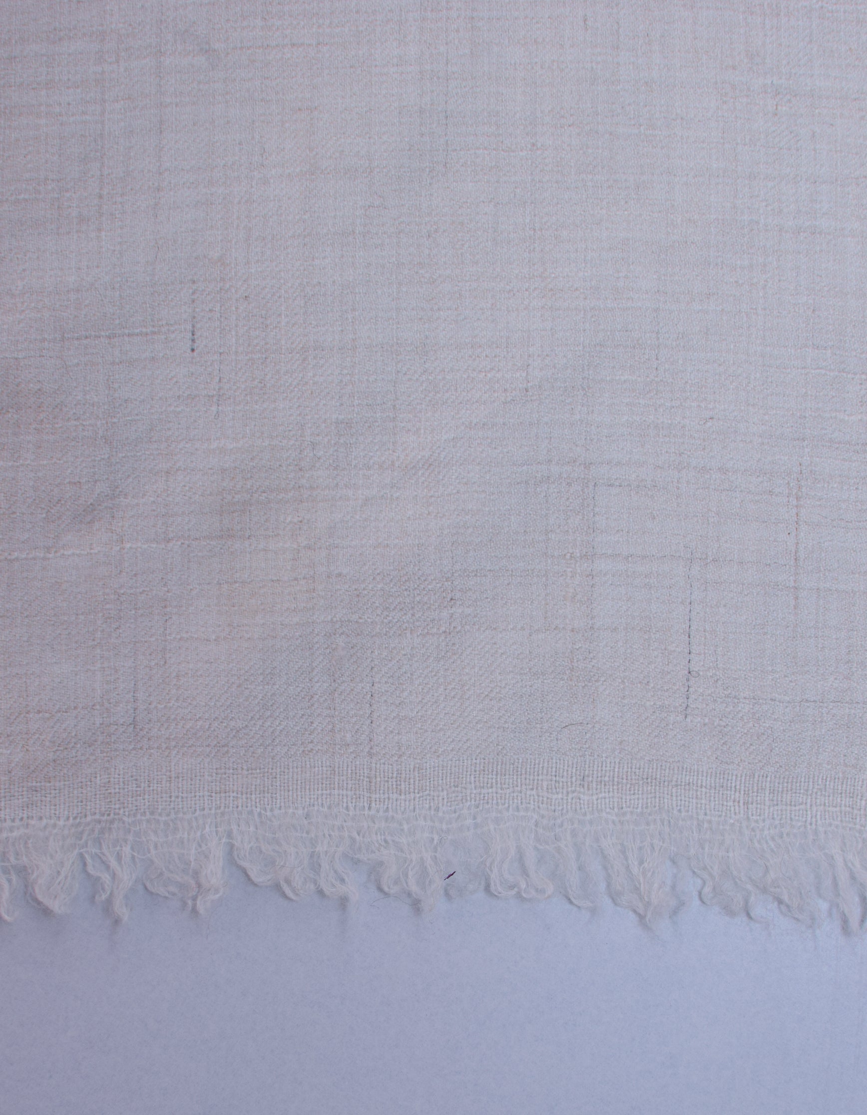 Natural Cream Handwoven Floral Border Sozni Embroidered Cashmere Pashmina Shawl