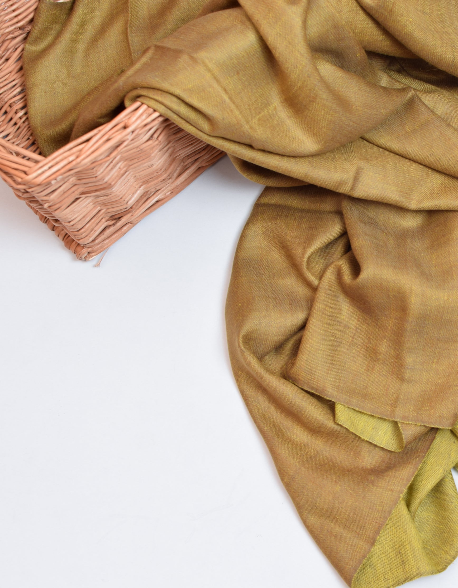 Crayon Gold Handwoven Reversible Cashmere Pashmina Shawl