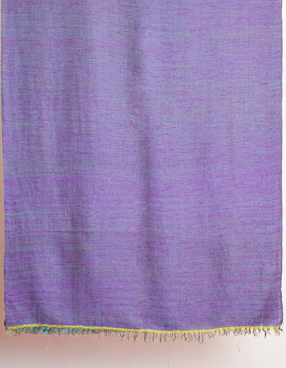 Saffron Green Handwoven Reversible Cashmere Pashmina Stole