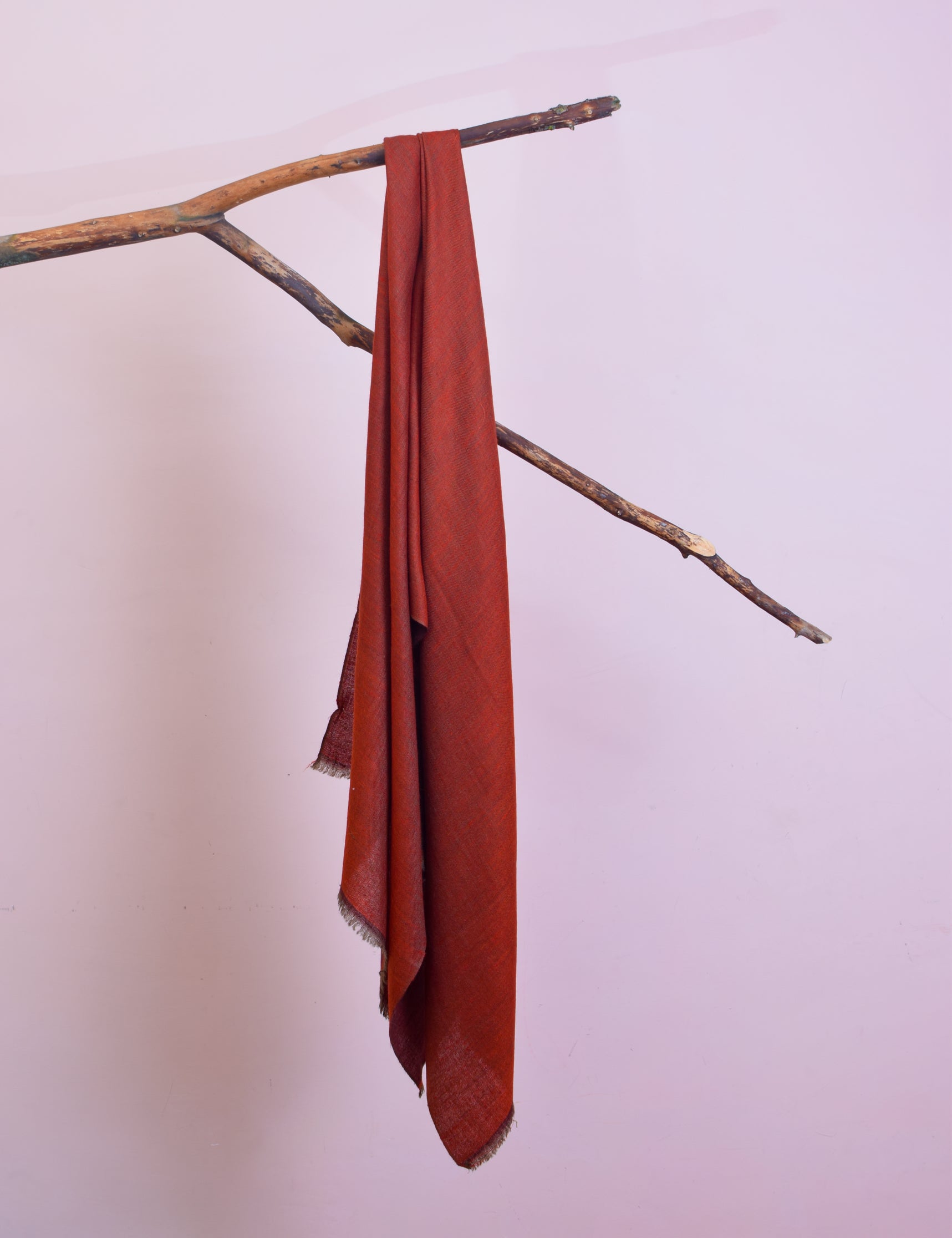 Auburn Brown Handwoven Reversible Cashmere Pashmina Stole