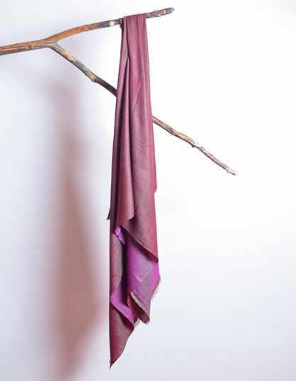 Cherry Pink Handwoven Reversible Cashmere Pashmina Stole