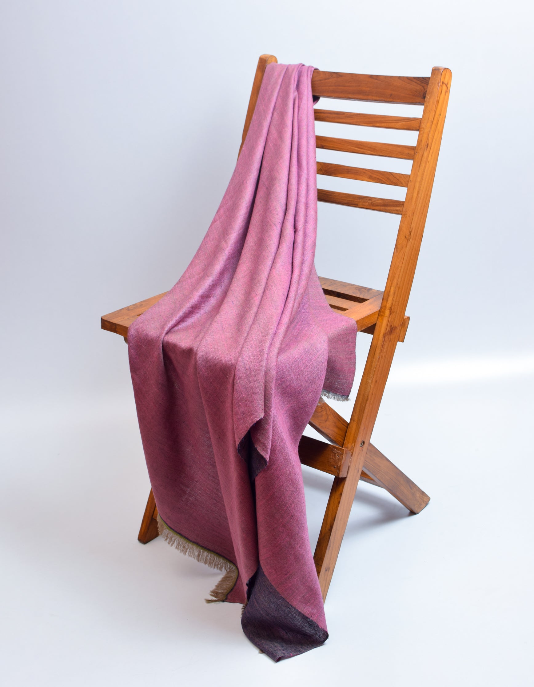 Orchid Blue Handwoven Reversible Cashmere Pashmina Shawl