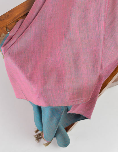 Eastern Pink Handwoven Reversible Cashmere Pashmina Shawl