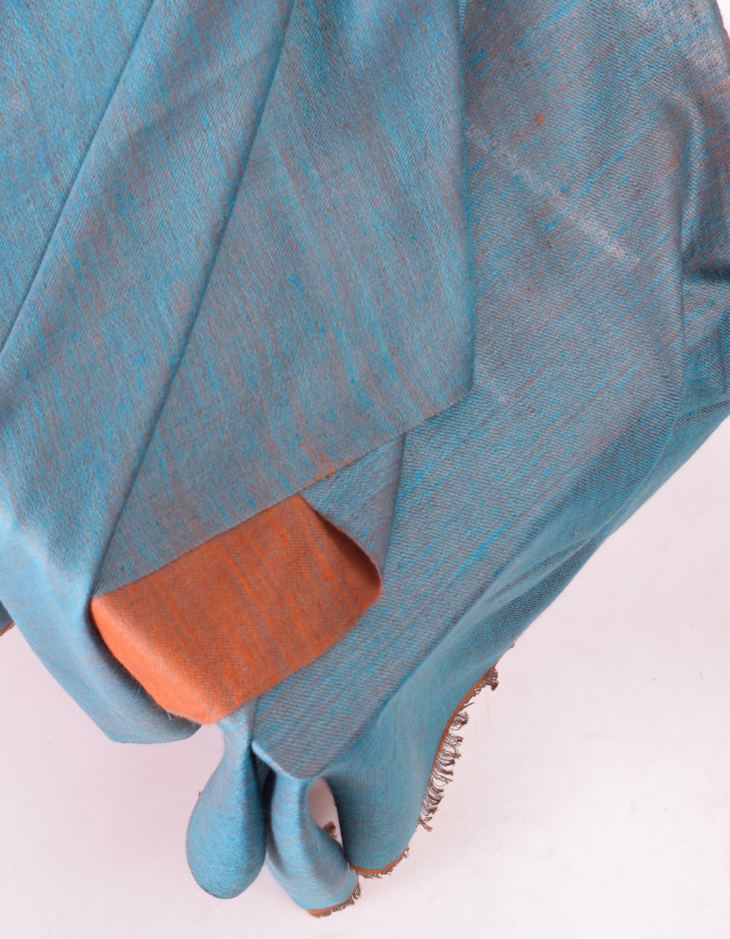 Marmalade Blue Handwoven Reversible Cashmere Pashmina Stole