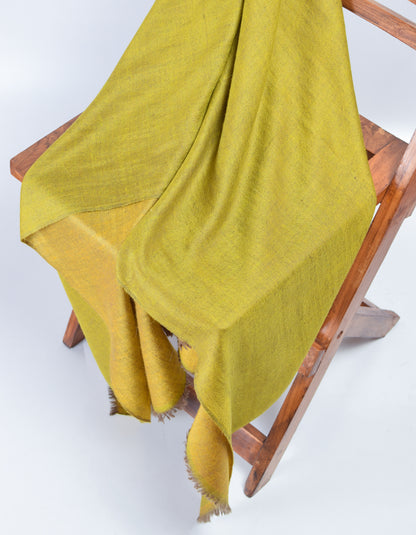 Ginger Yellow Handwoven Reversible Cashmere Pashmina Stole