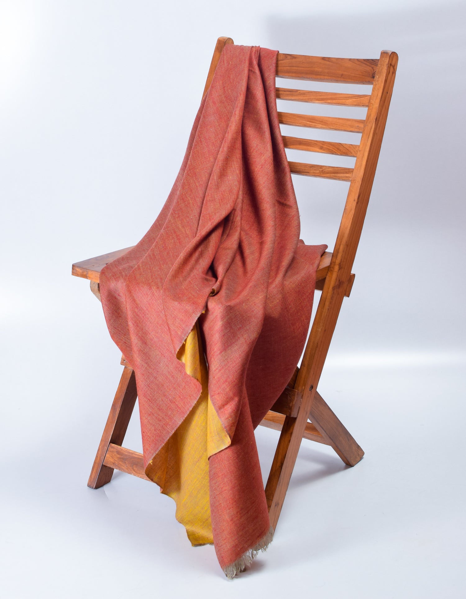 Mustard Tuscan Handwoven Reversible Cashmere Pashmina Shawl