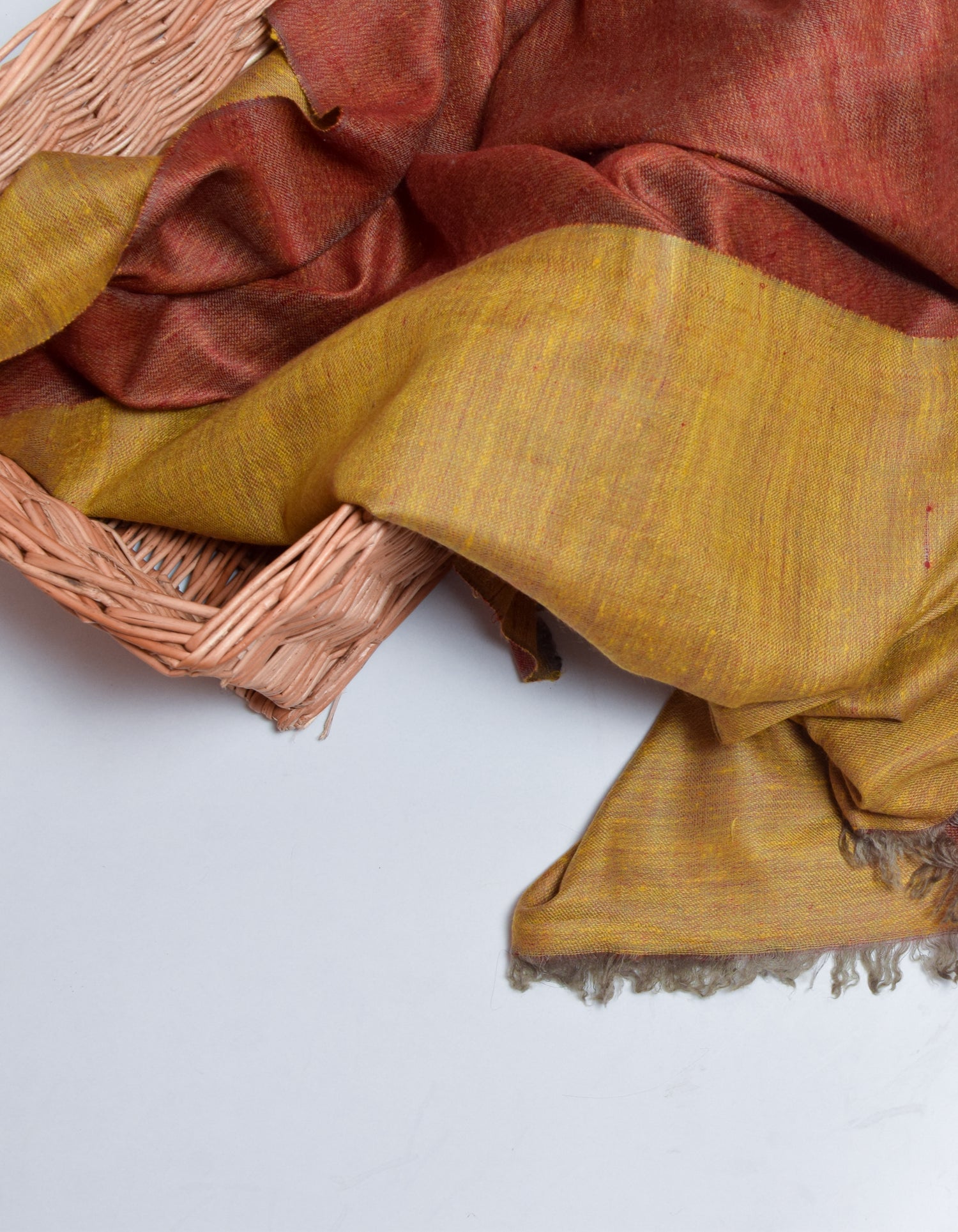 Mustard Tuscan Handwoven Reversible Cashmere Pashmina Shawl