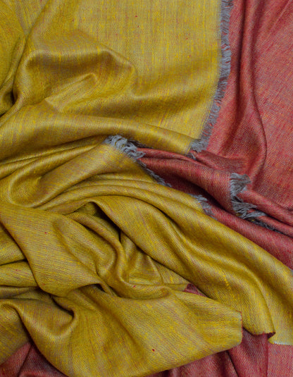 Mustard Tuscan Handwoven Reversible Cashmere Pashmina Shawl