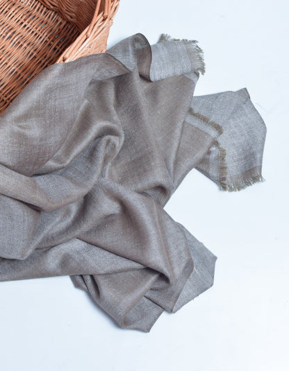 Creamish Sage Handwoven Reversible Cashmere Pashmina Stole