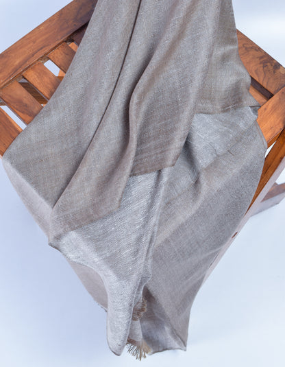 Creamish Sage Handwoven Reversible Cashmere Pashmina Stole