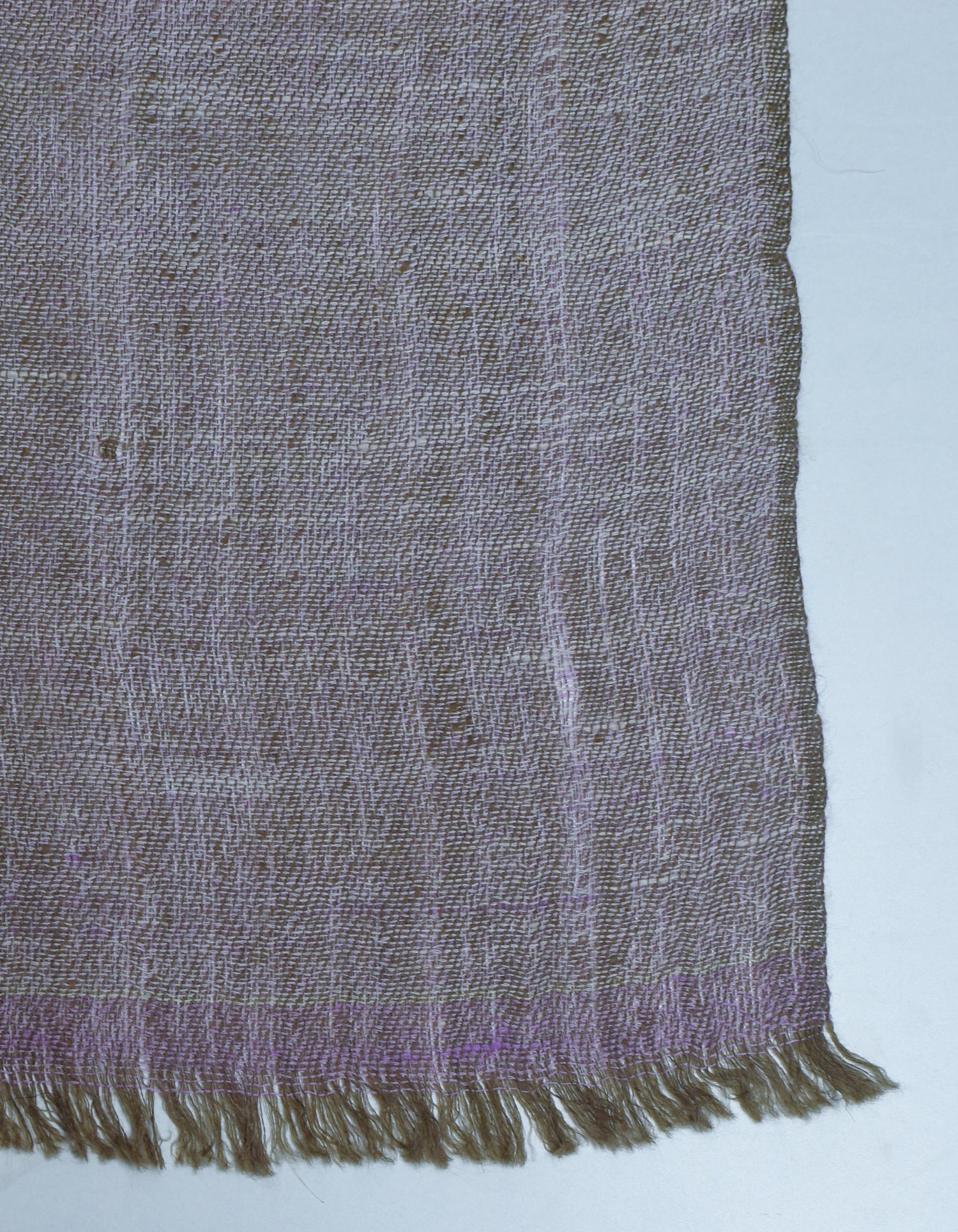 Saffron Grey Handwoven Reversible Cashmere Pashmina Stole