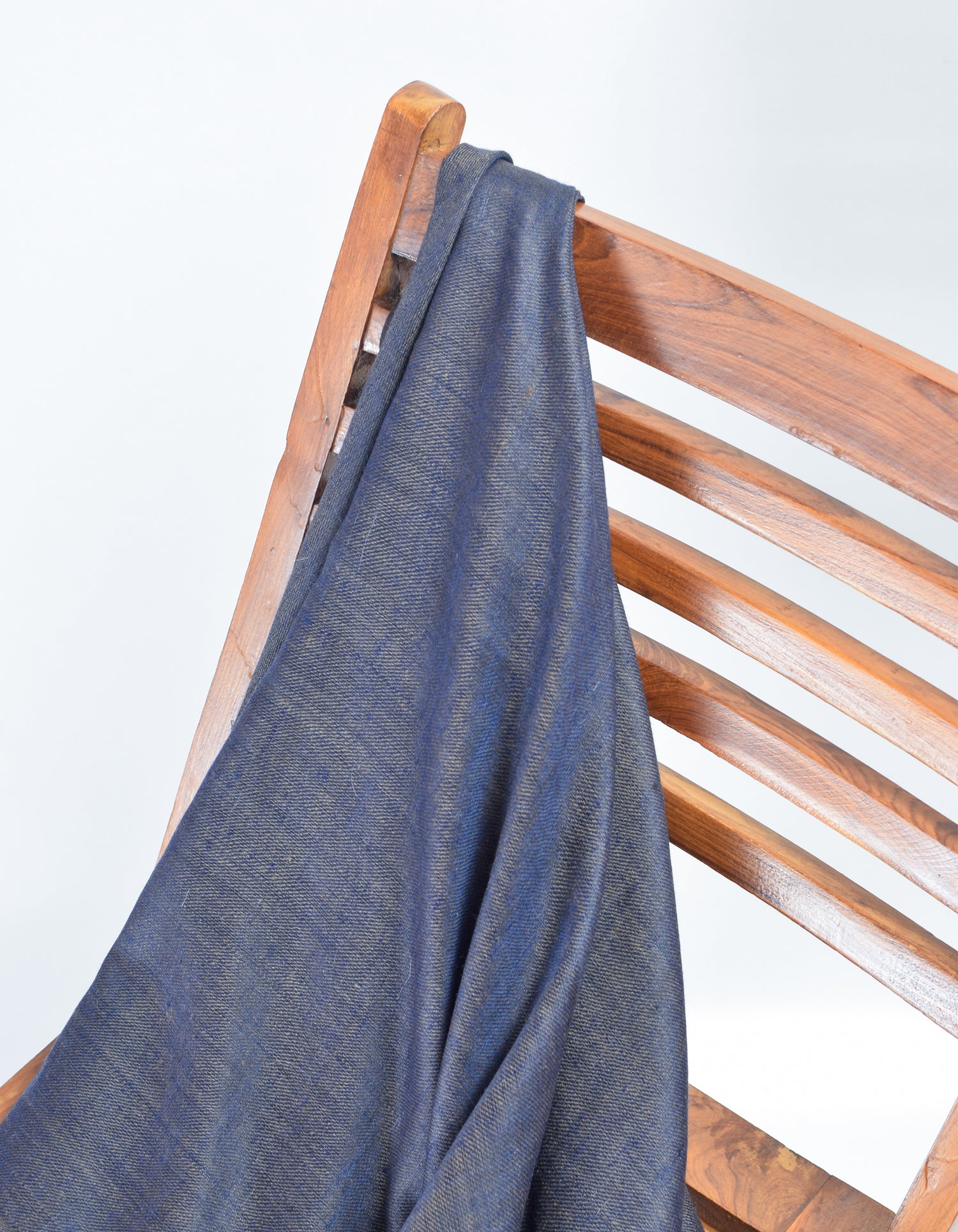 Ash Navy Handwoven Reversible Cashmere Pashmina Stole