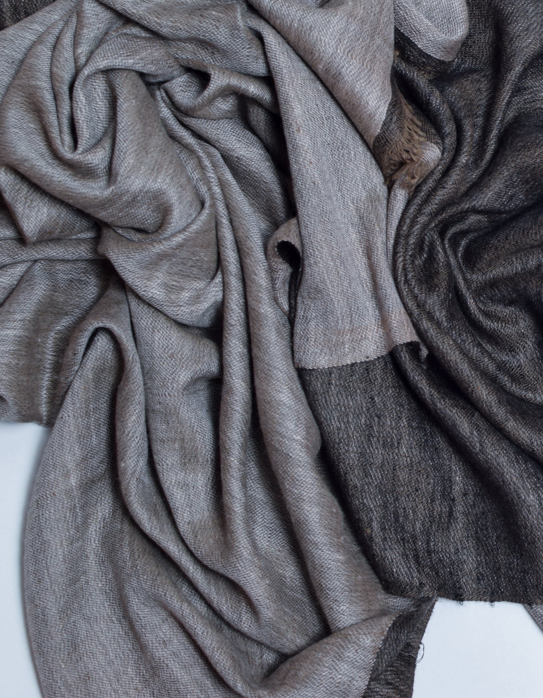 Black and Grey good Reversible Cashmere/Wool Stole