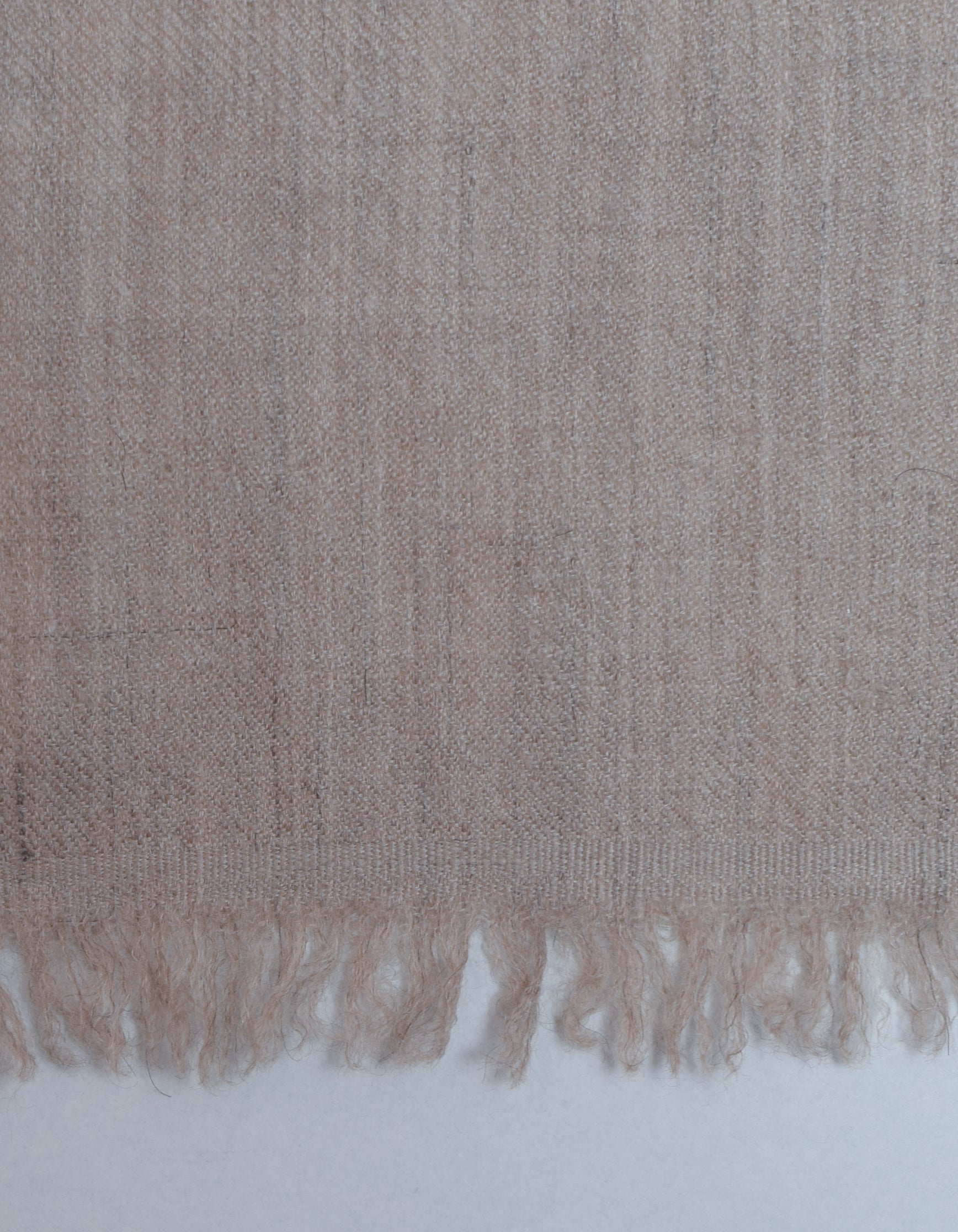 Greyish Beige Handwoven Sozni Border Embroidered Cashmere Pashmina Stole