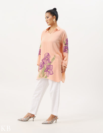 Old rose Collared Top - Kashmir Box