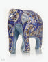 Stone Blue Handmade Paper Mache Elephant - Kashmir Box