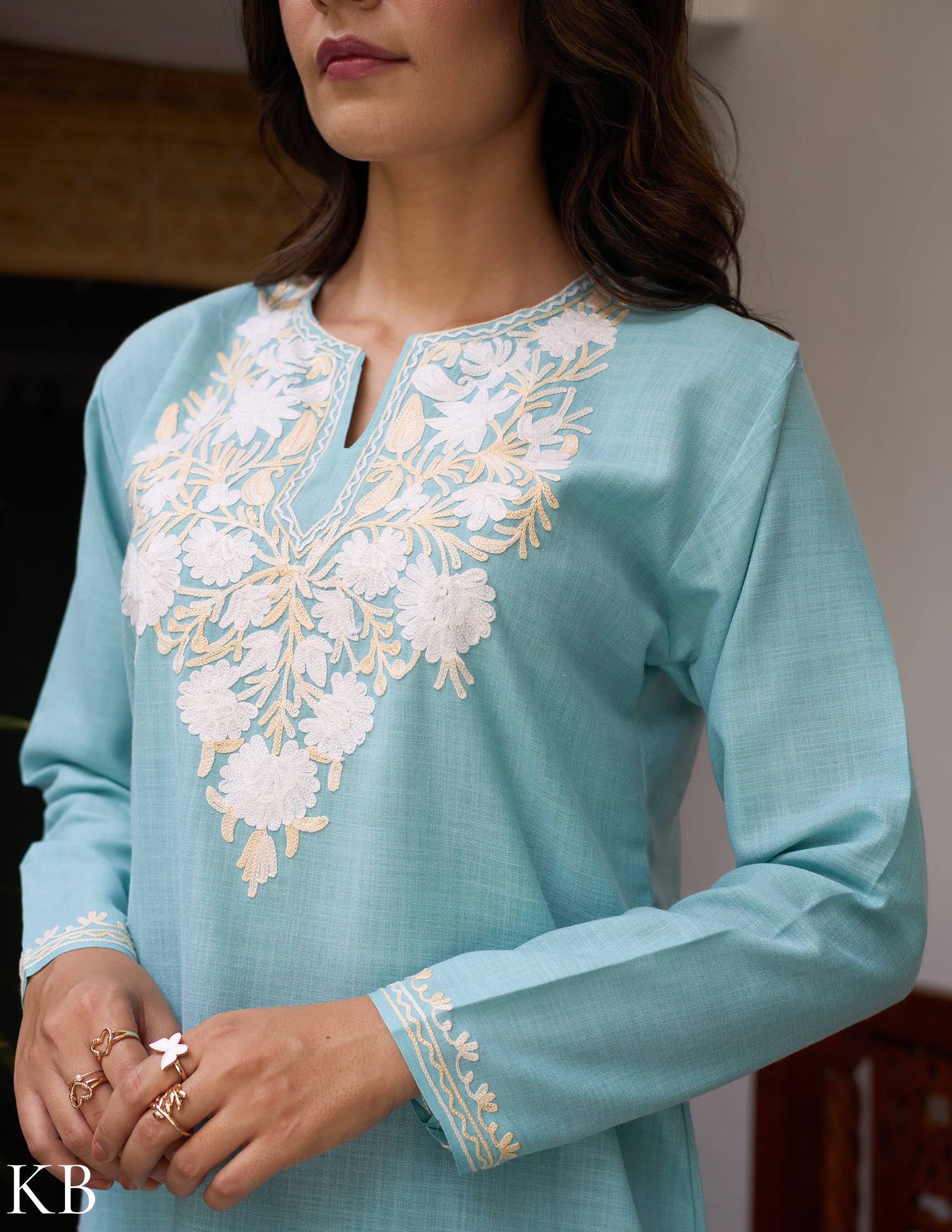 Kashmiri Kurti, Kashmiri Embroidered cheapest Summer Tunic Top