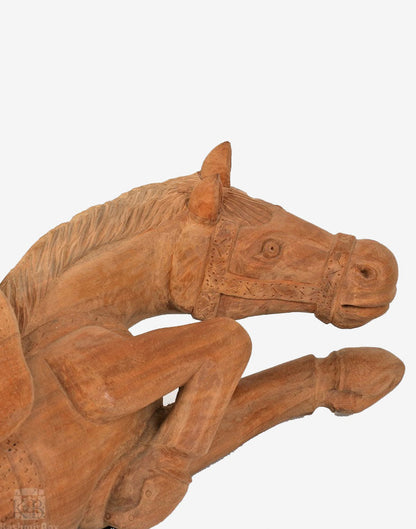 Handmade Walnut Wood Saddled Horse - Kashmir Box