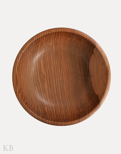 Walnut Wood Minimalist Carved Bowl - Kashmir Box