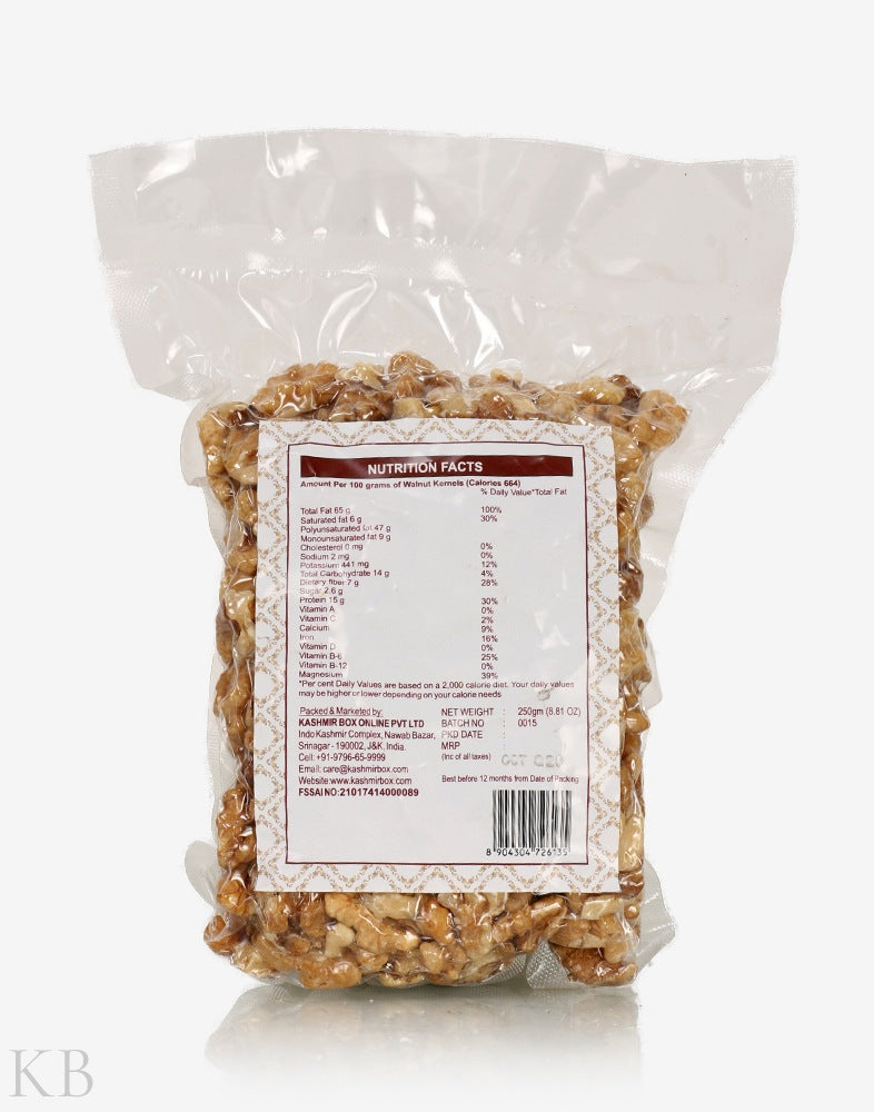 Koshur Walnut Kernels Snow White Quarter (Milky) - Kashmir Box