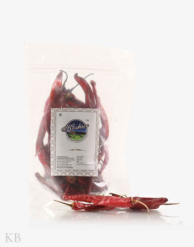 Dried Kashmiri Red chilies - KashmirBox.com