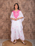 Gulaab Naal White Embroidered Kaftan