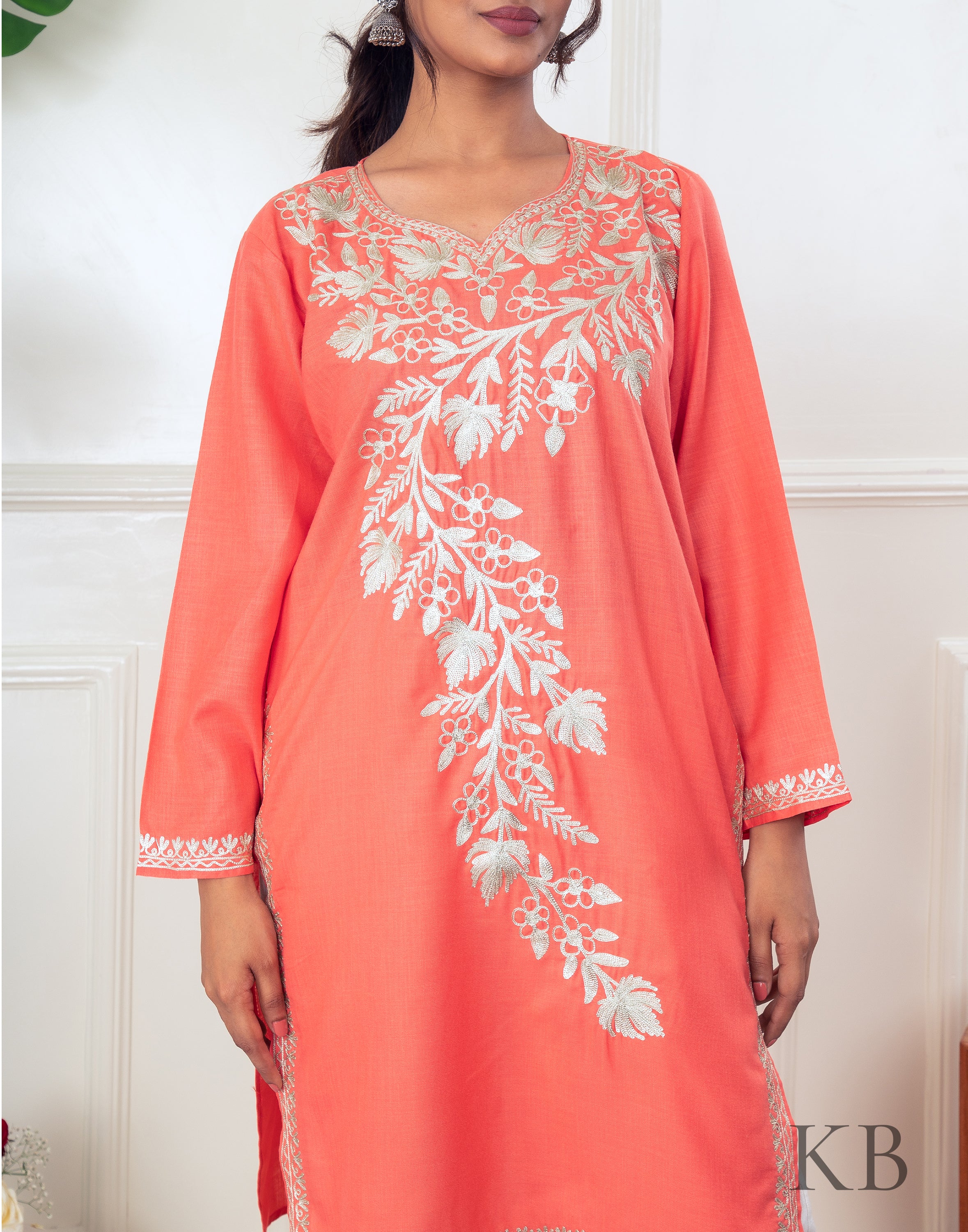 Zari work kurtis online cheap