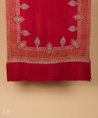 Berry Red Bootidar Pashmina Shawl - Kashmir Box