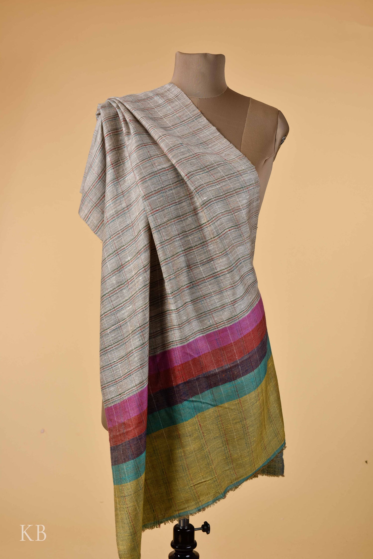 Multicolored Reversible Pashmina Stole - Kashmir Box