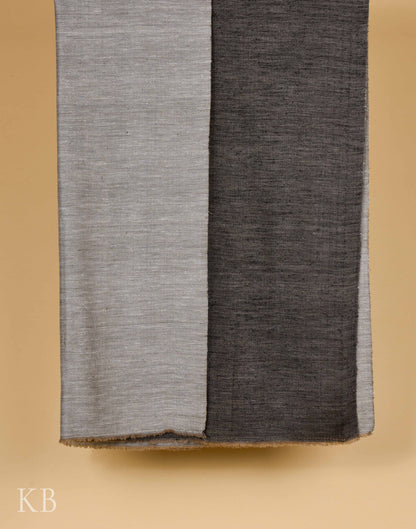 Black Ash Grey Reversible Pashmina Shawl - Kashmir Box